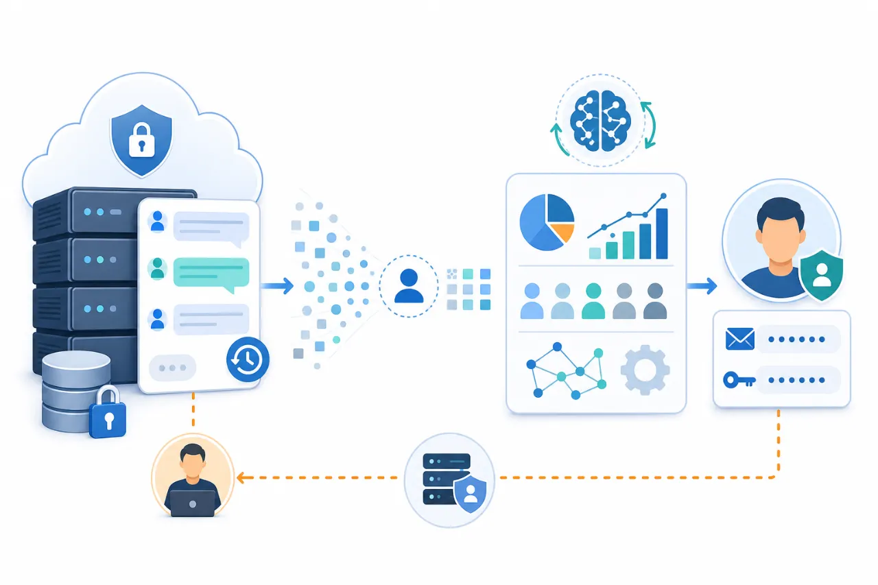 Data Privacy, Chat Log Storage, and Account Anonymity