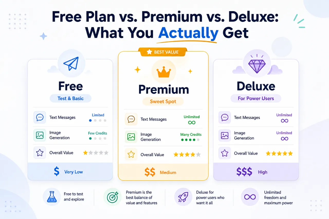 Free Plan vs. Premium vs. Deluxe: What You Actually Get