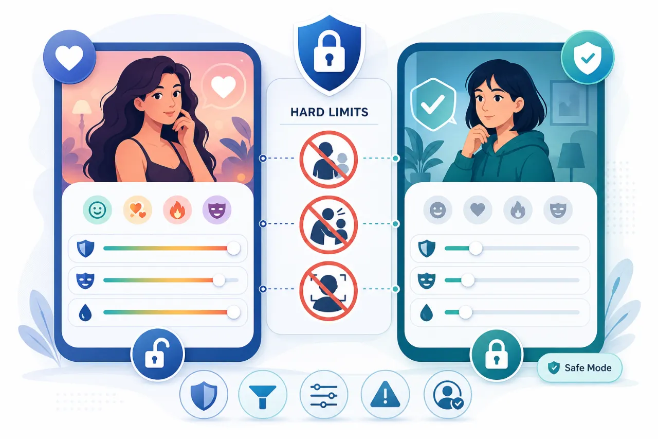 NSFW boundaries, content filters, and safety controls
